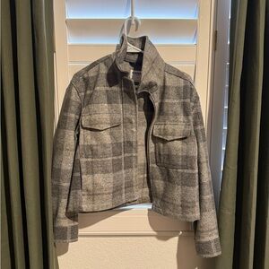 Old Navy Charcoal Checkered Jacket